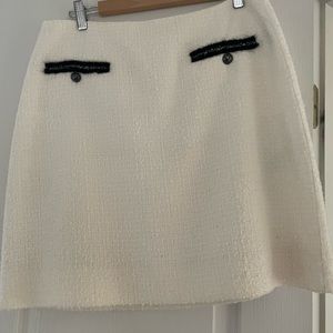 L.K. Bennett (London) women skirt, cream color, size 10